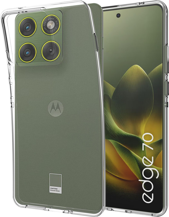 Just in Case Soft Design Motorola Edge 70 Back Cover Transparant voorkant