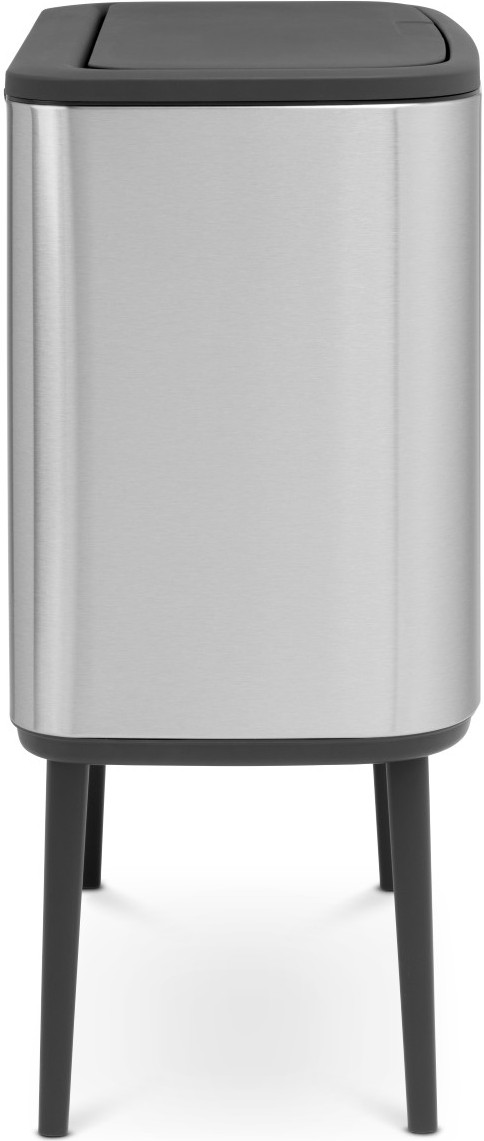 Brabantia Bo Touch Bin Poubelle 3 x 11 Litres Matt Steel Anti-Traces de Doigts côté droit