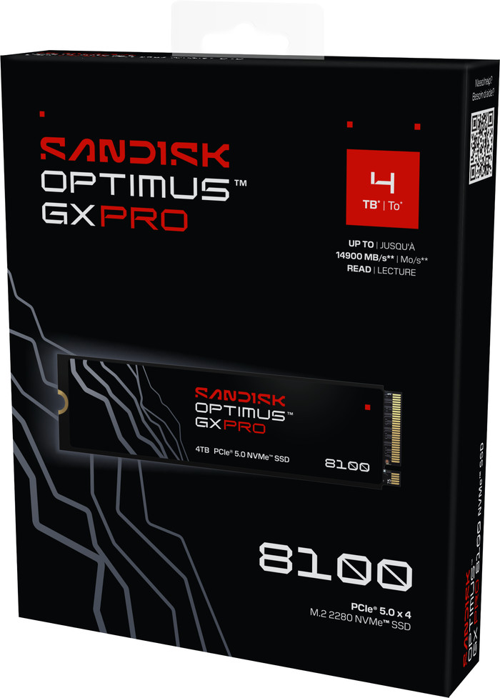 SANDISK Optimus GX PRO 8100 4TB PCIe 5.0 NVMe SSD detail