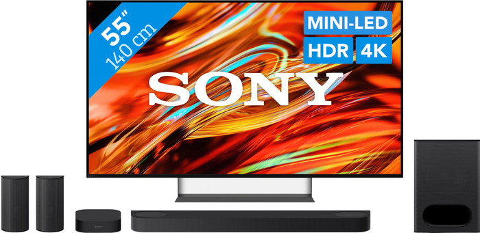 Sony Bravia 7 II True RGB 55" (2026) + Sony Bravia Theatre System 6 Zwart Main Image