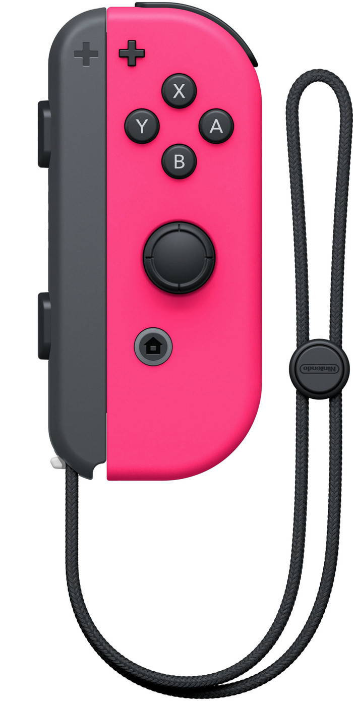 Nintendo Switch Joy-Con Set Splatoon Green / Pink + Nintendo Switch Joy-Con Charge Grip right side