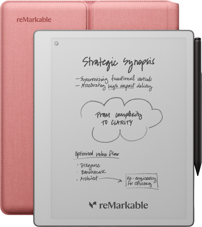 reMarkable Paper Pure avec Book Case Rose Main Image