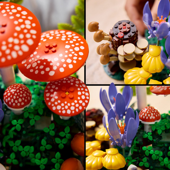 LEGO Botanicals Bospaddenstoelen 11505 detail