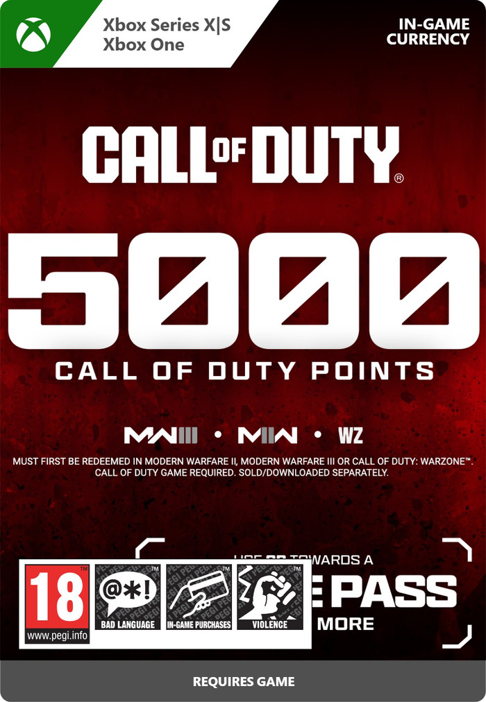 Call of Duty 5.000 Points Xbox Series X|S en Xbox One - Digitaal voorkant