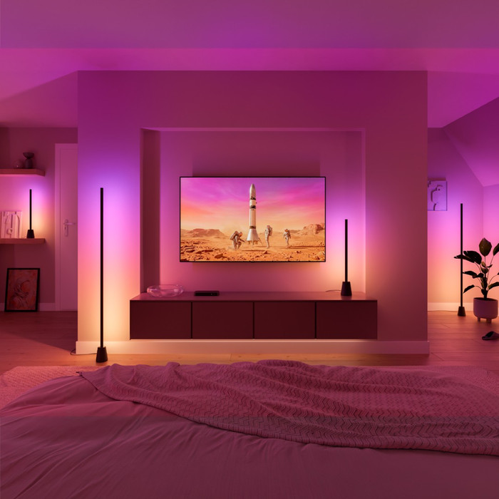 Philips Hue Play Vloerlamp White and Color product in gebruik