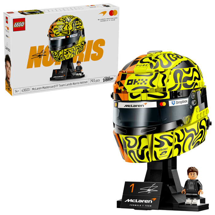 LEGO Editions McLaren Mastercard F1 Team helm van Lando Norris 43023 rechterkant