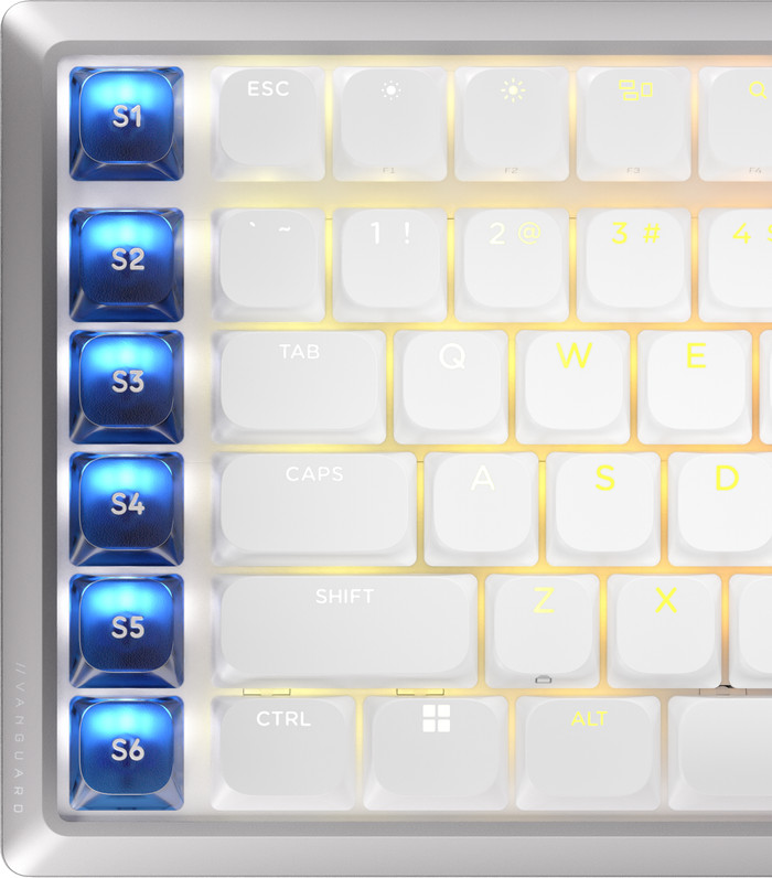 Corsair Vanguard AIR 99 Wireless Gaming Toetsenbord Wit Azerty detail