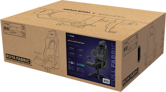 Trust GXT 723 Ruya Gaming Stoel Grijs verpakking