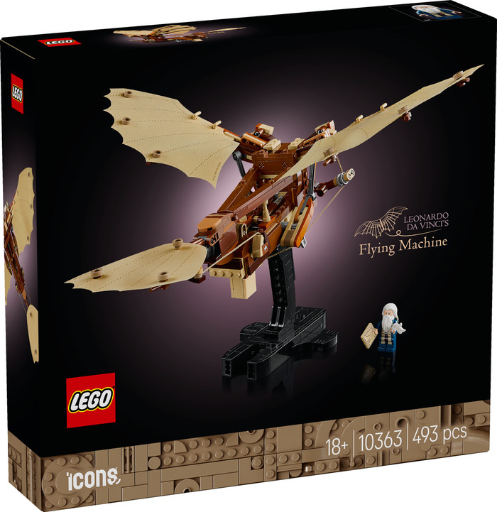 LEGO Icons de Vliegmachine van Leonardo da Vinci 10363 verpakking