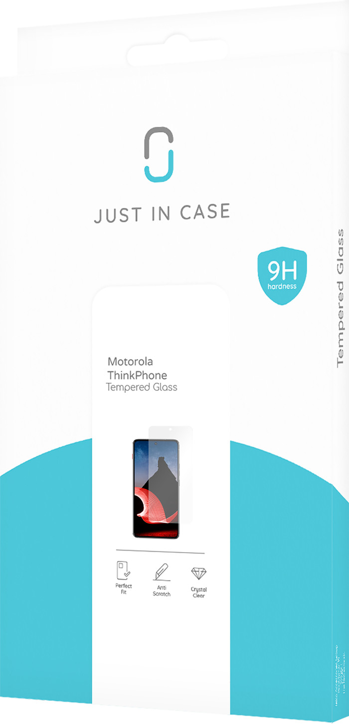 Just In Case Tempered Glass Motorola ThinkPhone Screenprotector verpakking