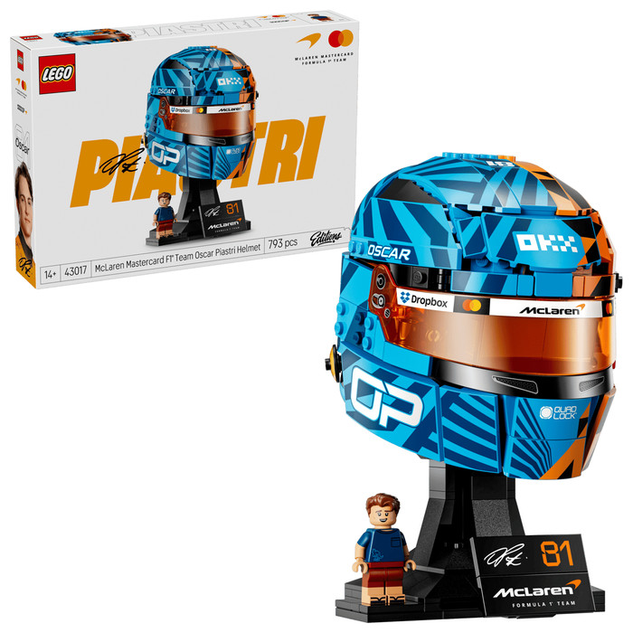 LEGO Editions - McLaren Mastercard F1 Team Casque d'Oscar Piastri 43017 côté droit