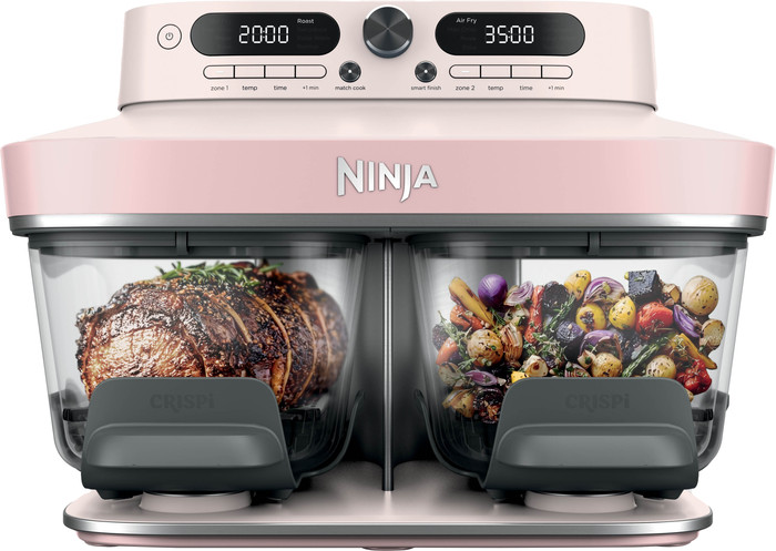Ninja Crispi Dualzone Rose Quartz product in gebruik