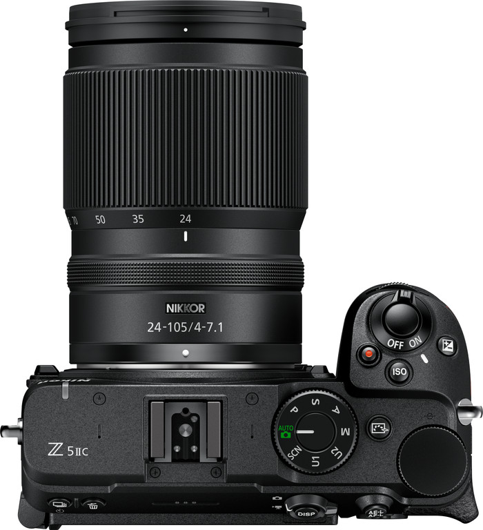 Nikon Z5IIC Zwart + 24-105mm f/4-7.1 bovenkant