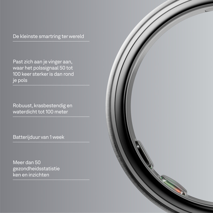 Oura Ring 5 Maat 11 Brushed Silver visual leverancier