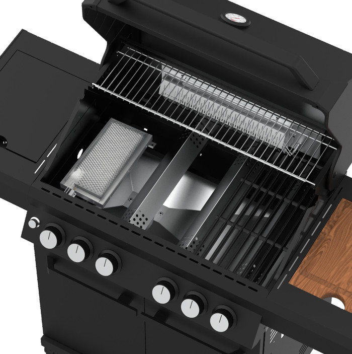 Grill Guru Gas Brander 4 binnenkant