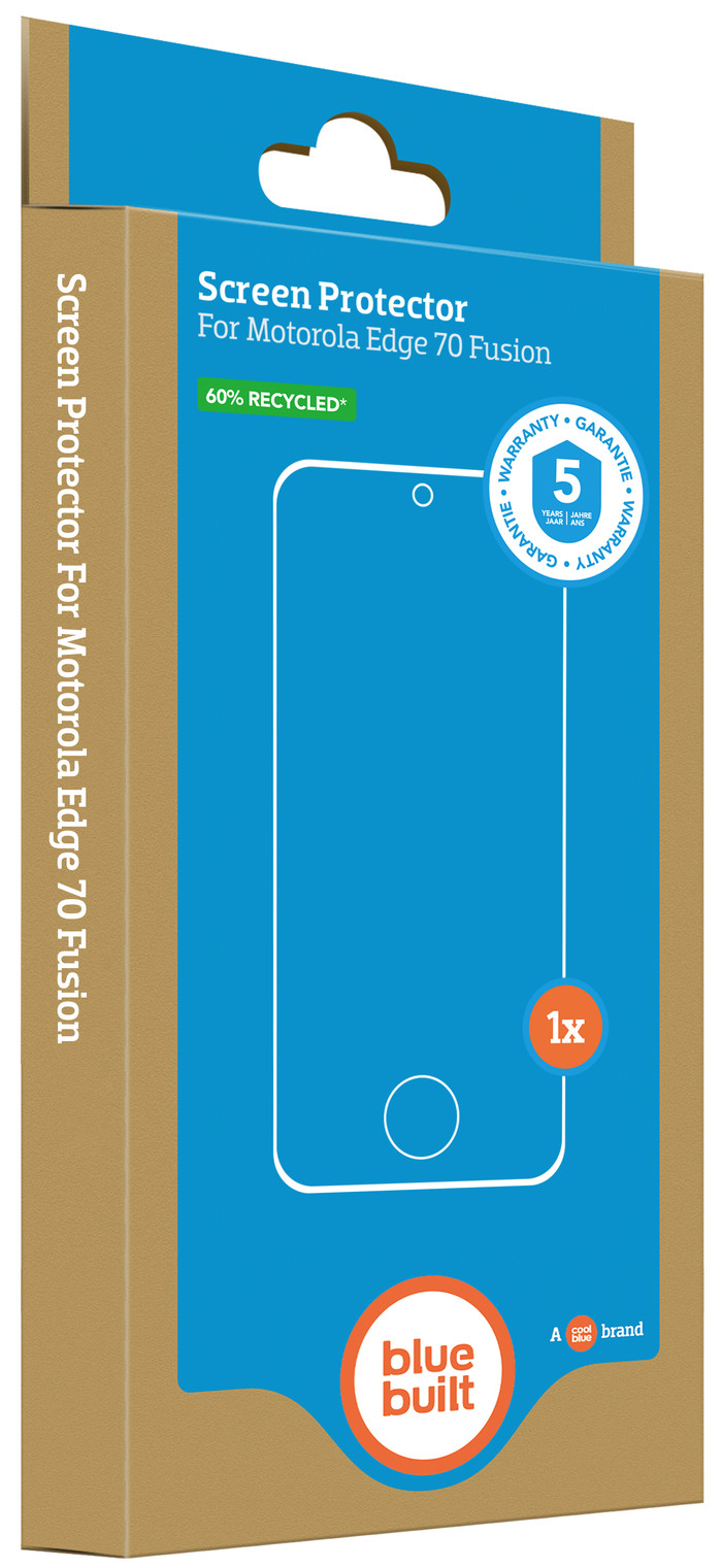 BlueBuilt Motorola Edge 70 Fusion Screenprotector Glas verpakking