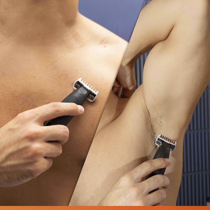 Gillette Fusion One Hybrid product in gebruik