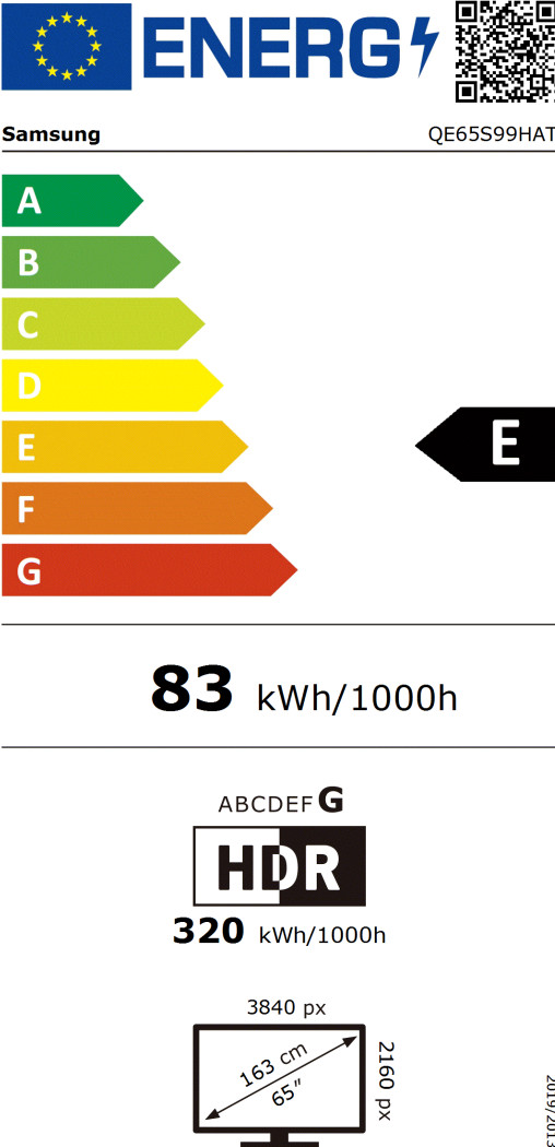 Samsung OLED 65" S99H (2026) energielabel