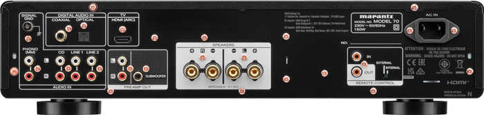 Marantz MODEL 70 Zwart achterkant