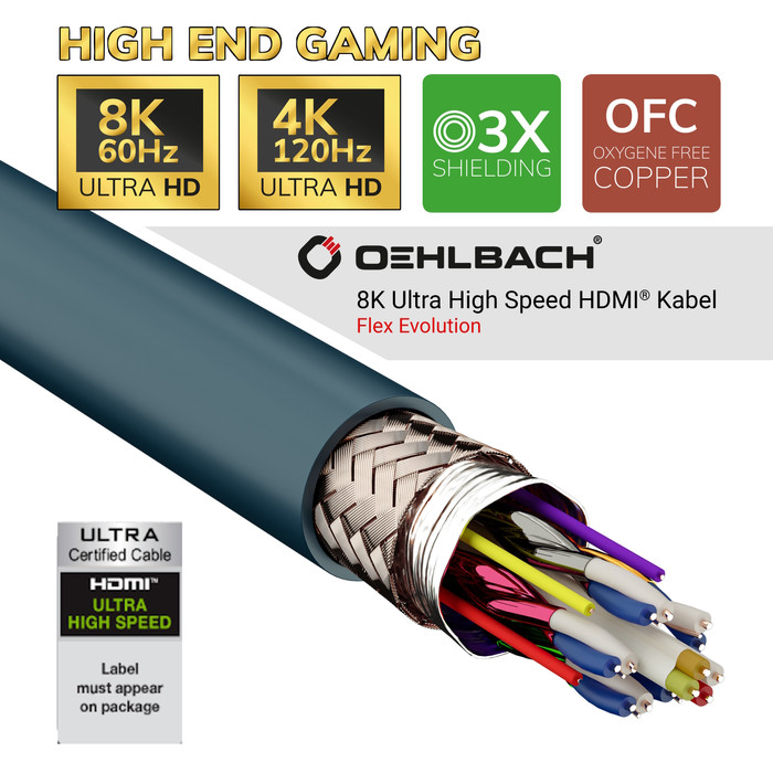 Oehlbach Flex Evolution 4K UHD HDMI 3m detail