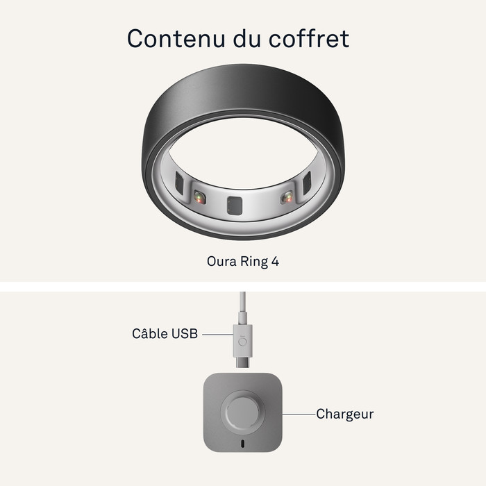 Oura Ring 4 Taille 15 Gris visuel fournisseur
