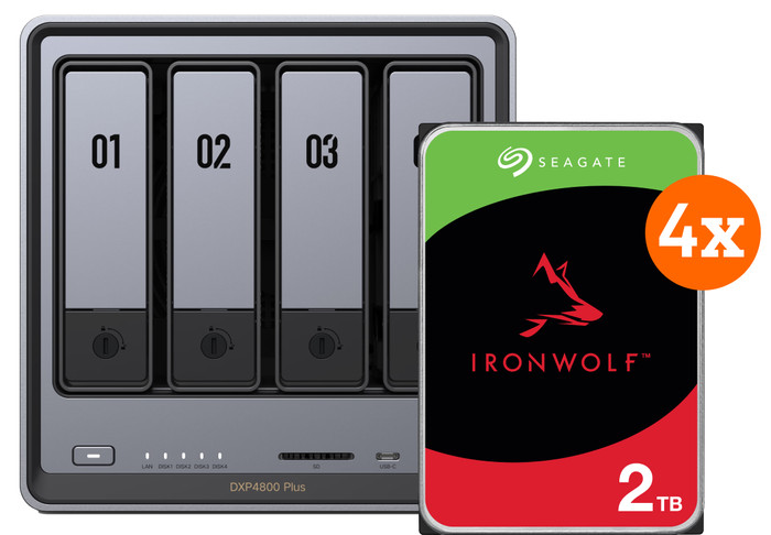 UGREEN NASync DXP4800 Plus + Seagate Ironwolf 2TB 4-Pack Main Image