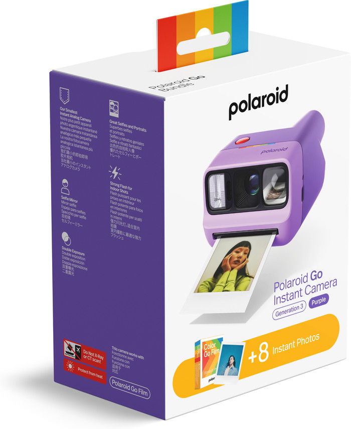 Polaroid Go Gen 3 Paars + Color Film ( 8 stuks) verpakking