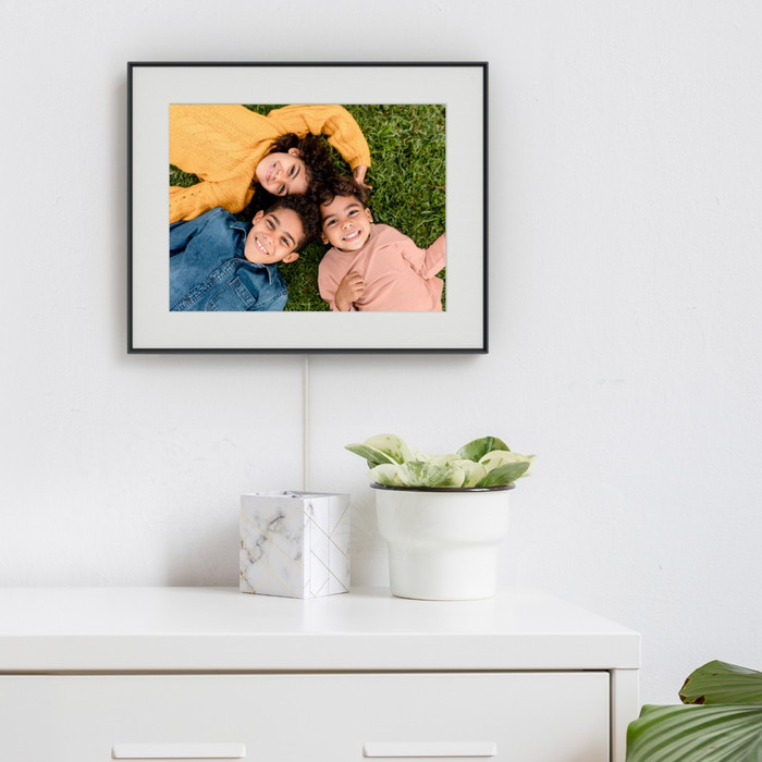 Aura Frames Walden Black product in use