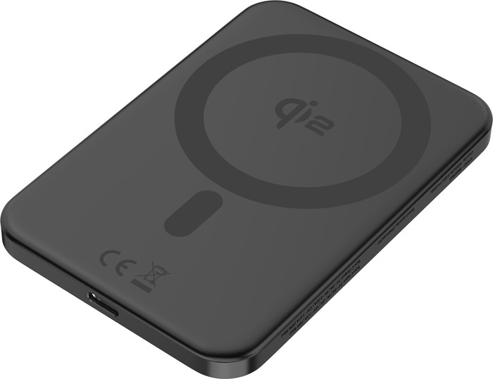 BlueBuilt Draadloze Powerbank met Qi2 en MagSafe 5.000 mAh met Snelladen 20 Watt Grijs Main Image