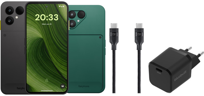 Fairphone 6 256GB Zwart 5G + Compleet Accessoirepakket Main Image