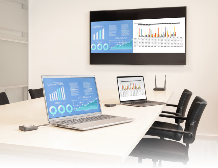 ACT Aero 4K Draadloos Presentatiesysteem product in gebruik