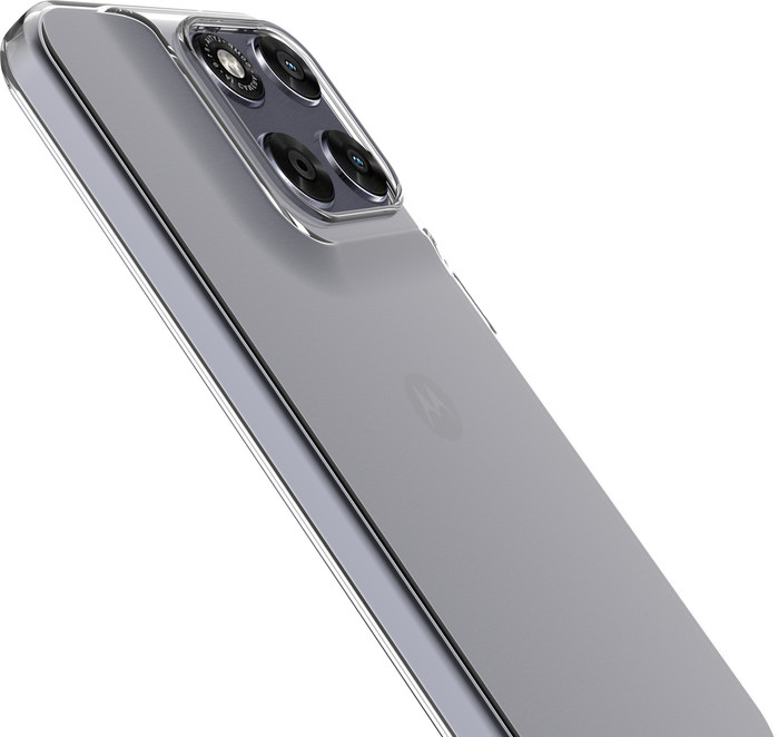 Just in Case Soft Design Motorola Moto G67 / G77 Back Cover Transparant rechterkant