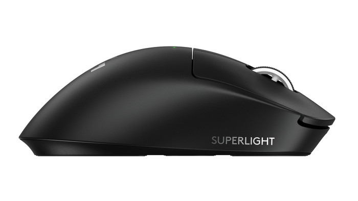 Logitech G PRO X SUPERLIGHT 2 DEX LIGHTSPEED Wireless Gaming Mouse Black left side