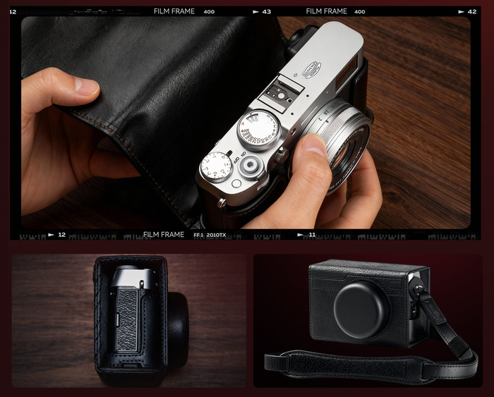 SmallRig 5622 Camera Leather Case Kit voor Fujifilm X100VI Zwart product in gebruik