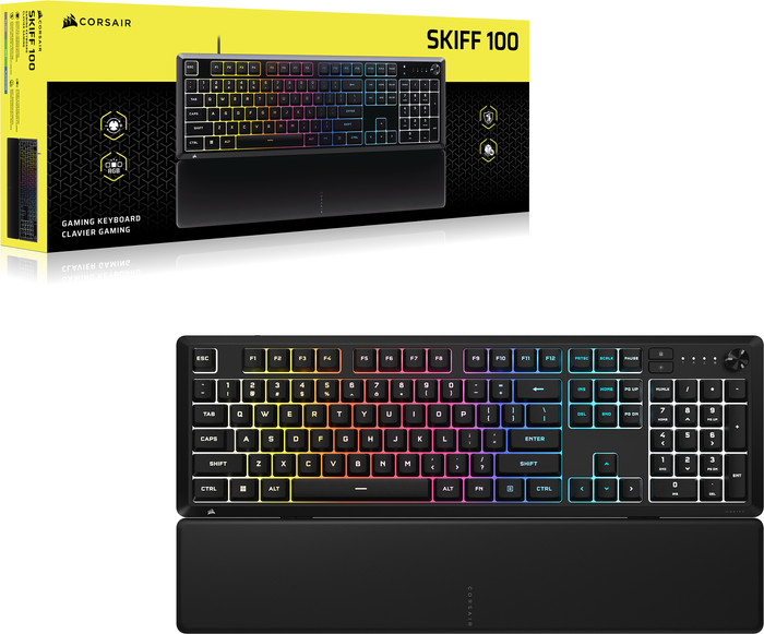 Corsair SKIFF 100 Clavier Gamer RGB AZERTY emballage