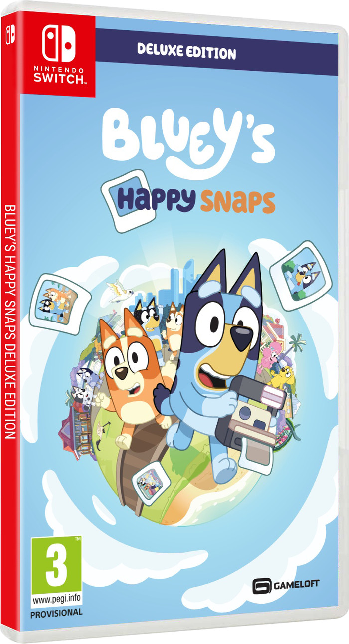 Bluey's Happy Snaps Day One Deluxe Edition Nintendo Switch verpakking