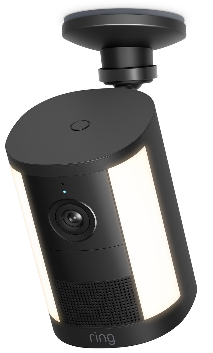 Ring Spotlight Cam 2e Génération Batterie Noir côté droit