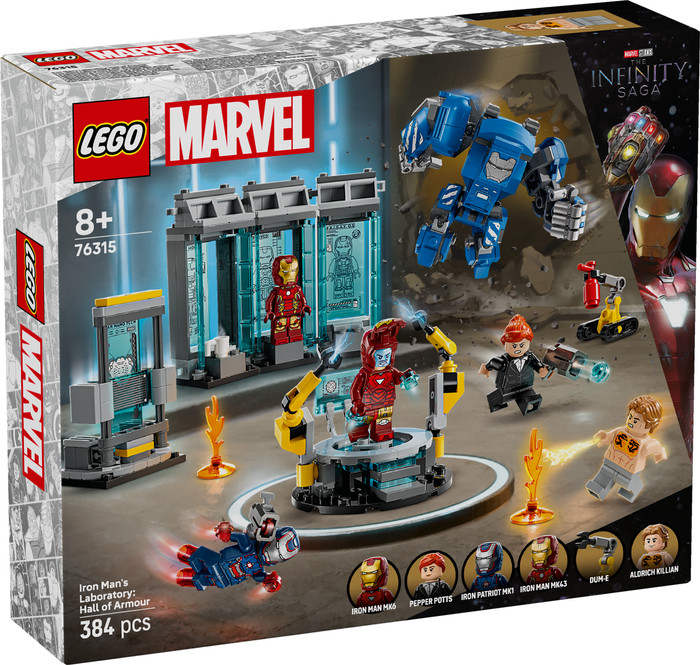 LEGO Marvel Iron Man's Laboratory: Hall of Armor 76315 packaging
