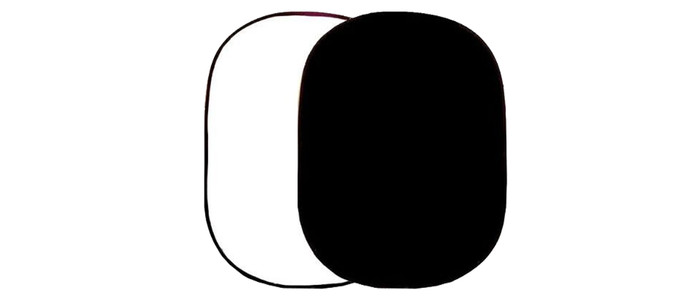 Falcon Eyes Panneau d'arrière-plan R-1482PU Blanc / Noir 148 x 200 cm avant