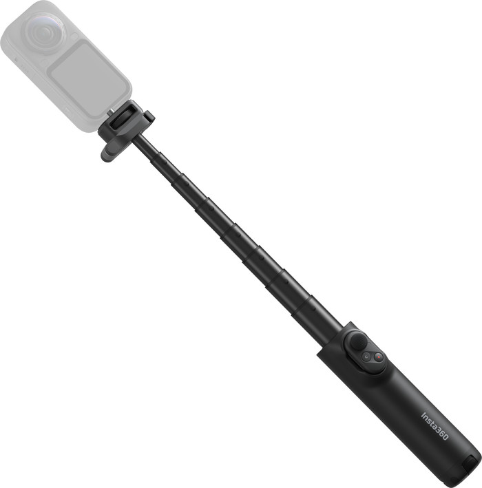Insta360 Foldable Selfie Stick Remote Kit Zwart product in gebruik