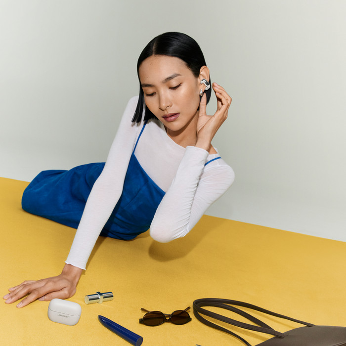 Bose Ultra Open Earbuds (2nd gen) Dark White product in use