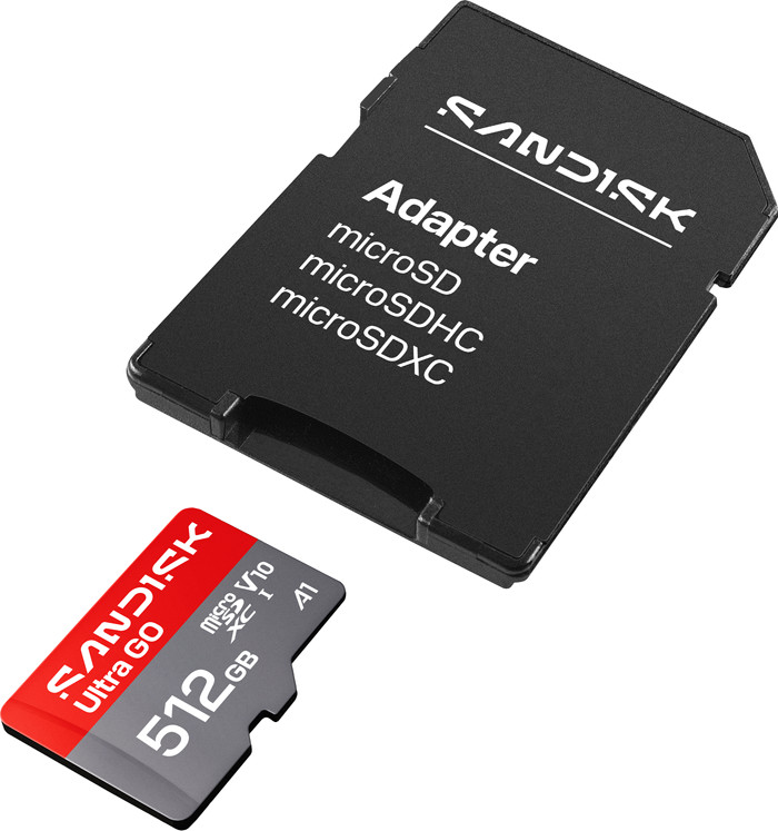 SANDISK Ultra GO microSDXC 512GB 190MB/s bovenkant