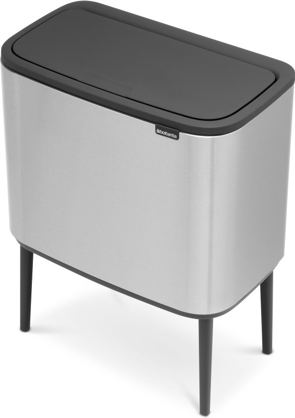 Brabantia Bo Touch Bin Poubelle 3 x 11 Litres Matt Steel Anti-Traces de Doigts dessus