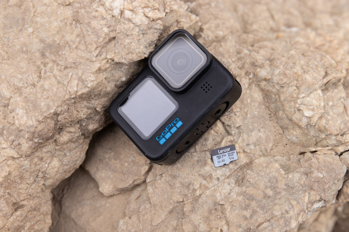 Lexar Professional MicroSDXC Silver Plus 64GB 100MB/s product in gebruik