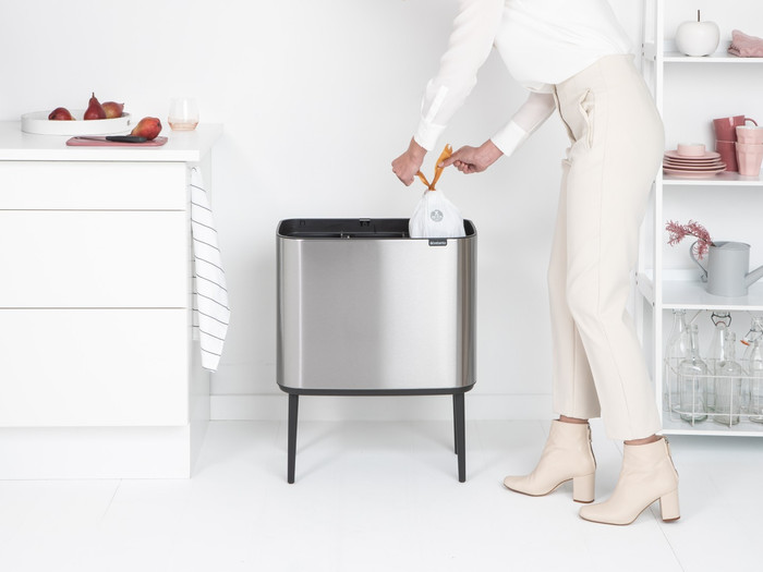 Brabantia Bo Touch Bin Poubelle 3 x 11 Litres Matt Steel Anti-Traces de Doigts produit à l'usage