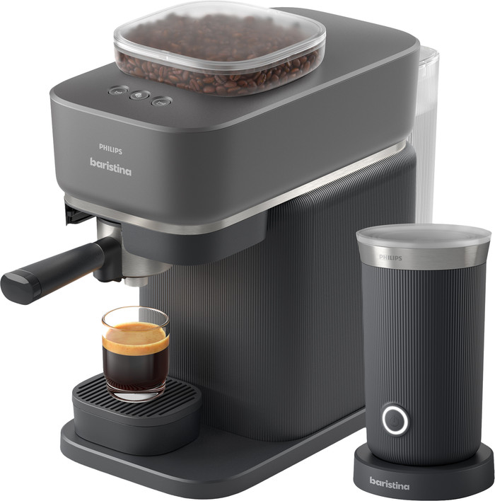 Philips Baristina BAR308/60 Zwart + Melkopschuimer Main Image