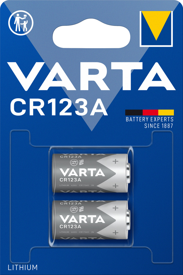 Varta Lithium Cylindrical CR123A BLI 2 Pièces Main Image
