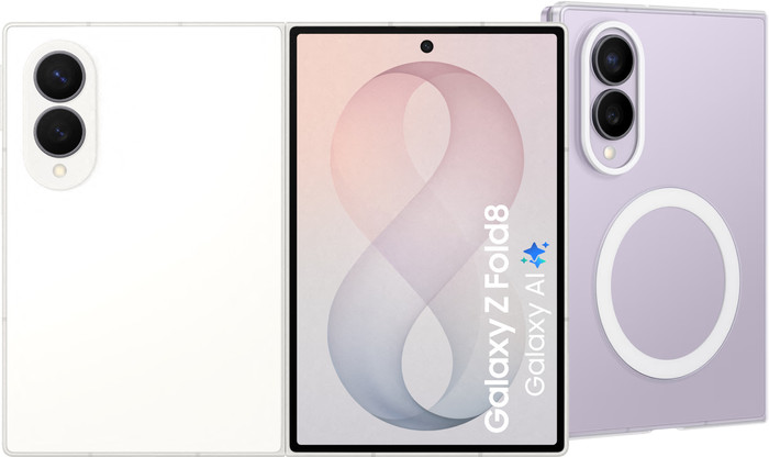 Samsung Galaxy Z Fold 8 512GB Wit 5G + Samsung Back Cover met Magneet Transparant Main Image