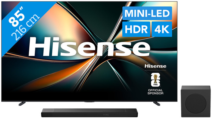 Hisense 85" ULED Mini-Led U7Q (2025) + Hisense AX3120Q Main Image