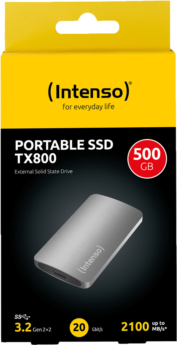 Intenso TX800 External SSD 500GB verpakking